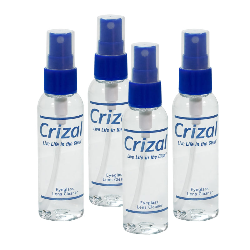 [Australia] - Eyeglass Cleaning Spray | Crizal Lens Cleaner | #1 Doctor Recommended Cleaner for All Anti Reflective Lenses - 2oz Crizal Spray, 4 Pack 2oz Spray / 4 Pack 