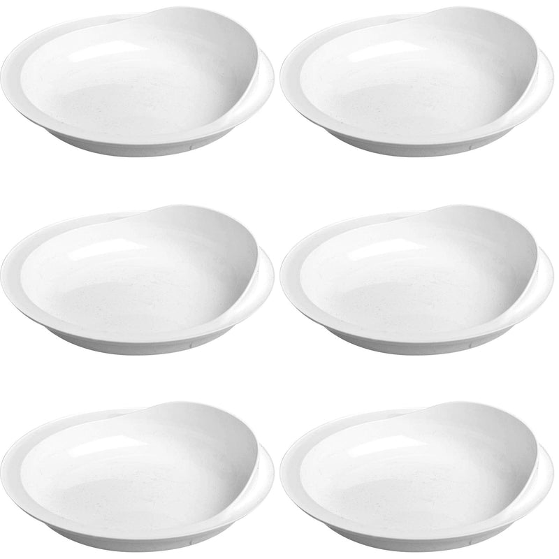 [Australia] - Providence Spillproof 9" Scoop Plate High-Low Adaptive Bowl - 6 Pack - Dish for Disabled, Handicapped, and Elderly Adults with Special Needs from Parkinsons, Dementia, Stroke or Tremors - PSC 996 