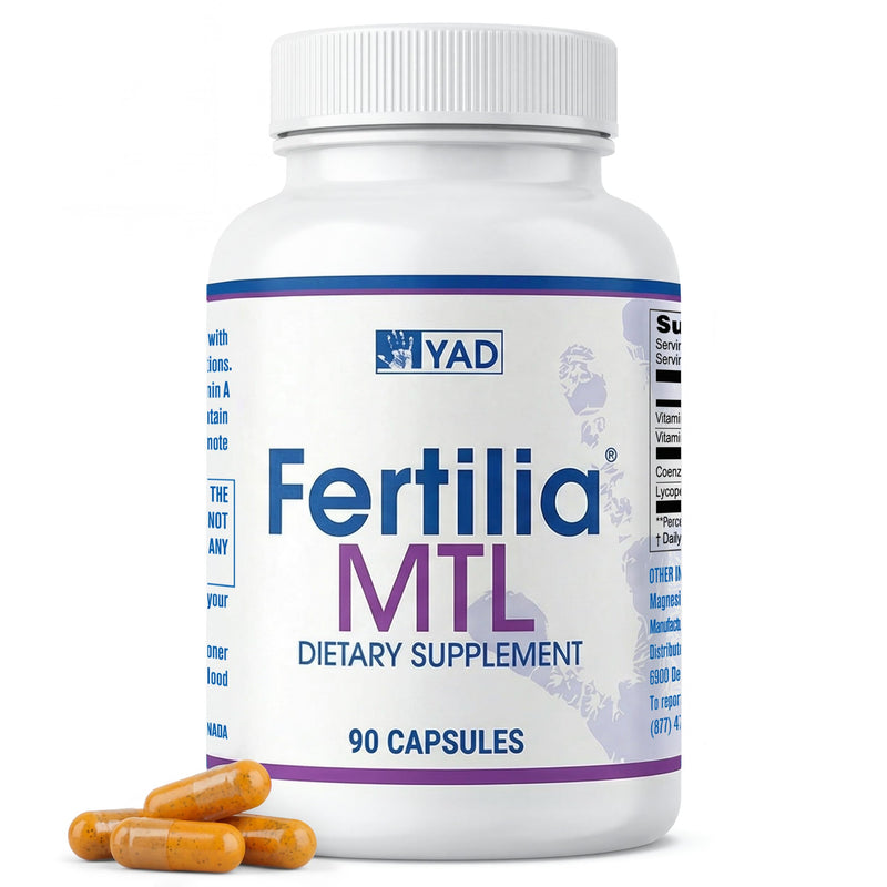 YAD Fertilia MTL Male Fertility Supplement, Sperm Motility, CoQ10 Lycopene | Men's Fertility Vitamins, Sperm Motility Support, CoQ10 & Lycopene, Vitamin A & D, Antioxidant, Non-GMO, 3-Month Supply