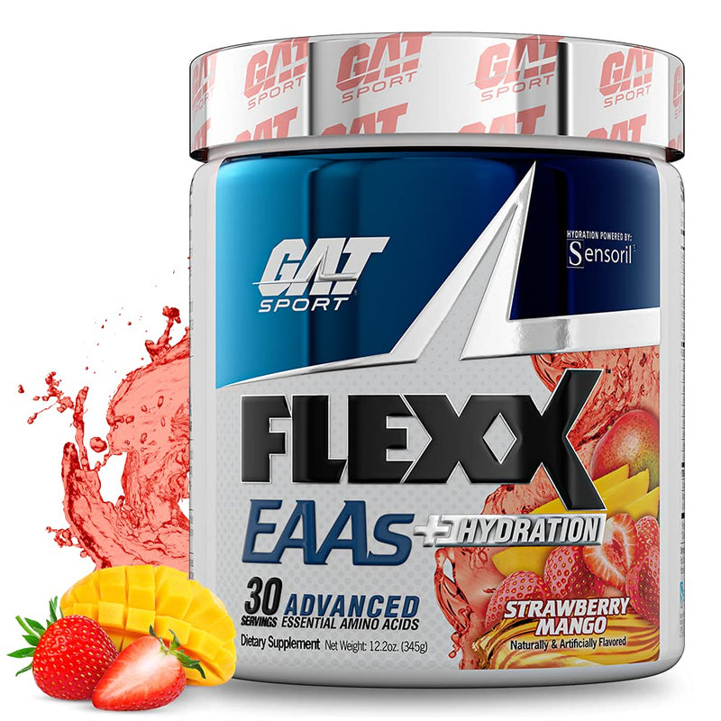 [Australia] - GAT SPORT Flexx EAAs + Hydration, Advanced Essential Amino Acids, 30 Servings (Strawberry Mango) Strawberry Mango 