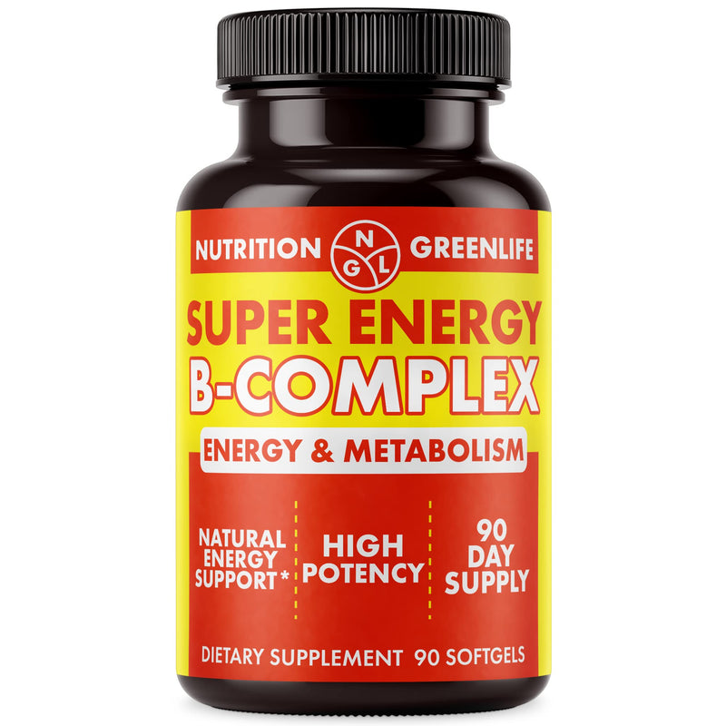 NGL Super Energy Vitamin B Complex Bioactive Cold Fill Soft gels for Max Potency & Absorption | Vitamin B Complex Plus Folic Acid, Zinc, Vitamin D | Energy, Fat Metabolism, Antioxidant 90 ct