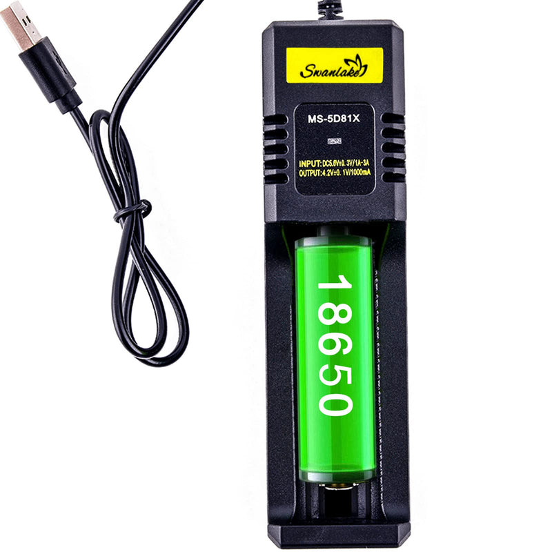 [Australia] - 18650 Battery Charger,Single-Slot Intelligent Battery Charger for 3.7V Li-ion 18650,26650,21700,18500,18350,16650 Rechargeable Battery (not Including Battery Fit 3.7v battery 