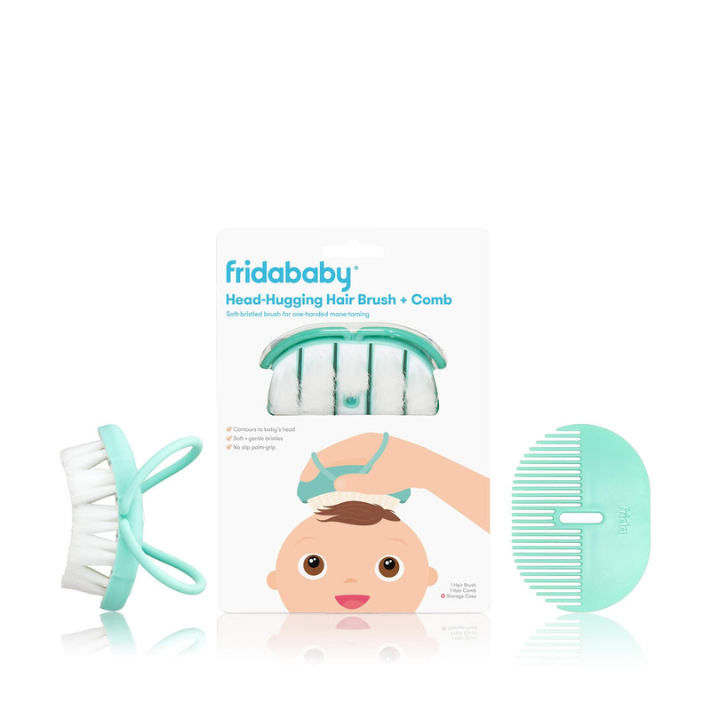 [Australia] - Frida Baby Infant Head-Hugging Baby Hairbrush and Comb Set, Newborn and Up 