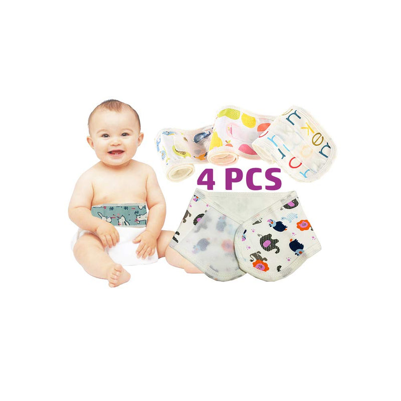 [Australia] - Mybow Umbilical Cord Cover for Newborn Baby Belly Button Band Tummy Wrap Infant Abdominal Binder Umbilical Hernia Belt Baby Colic Wrap Belly Protector Cloth Wrap 