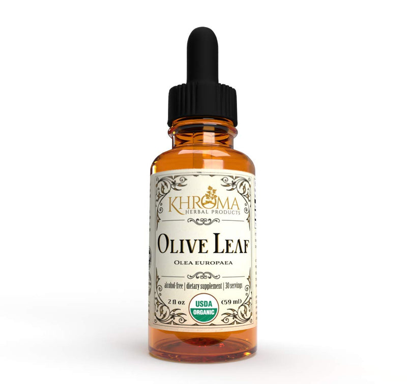 [Australia] - Organic Olive Leaf - 2 oz Liquid in a Glass Bottle - 30 Servings - by Khroma Herbal Products 