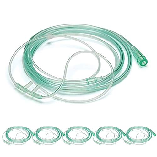 [Australia] - 5 Pack Soft Oxygen Cannulas and 7’ Delicate Tubing with Standard Connection – Gentle Airway Management 