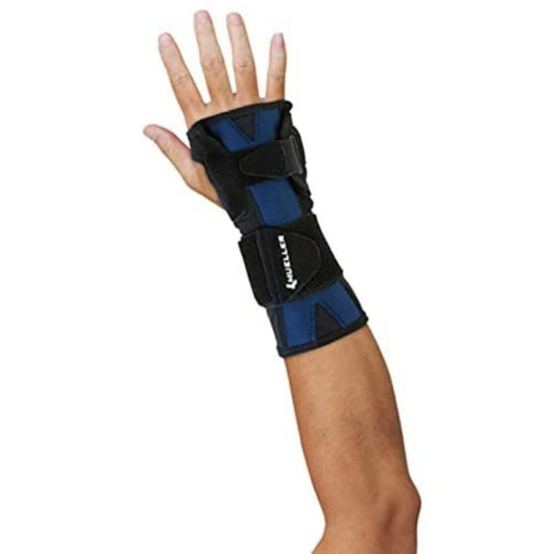 [Australia] - MUELLER Sports Medicine X-Stay Wrist Stabilizer, Wrist Pain Relief Support for Men and Women, Ideal for Carpal Tunnel, Tendinitis, Arthritis, Black Small/Medium (Pack of 1) 