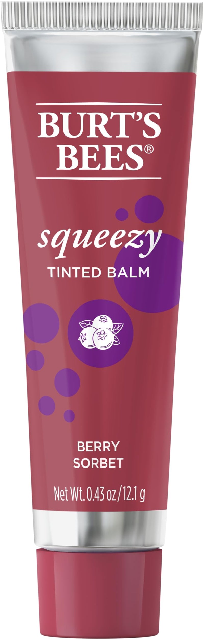 Burts Bees Squeezy Tinted Lip Balm - Berry Sorbet Women 0.43 oz