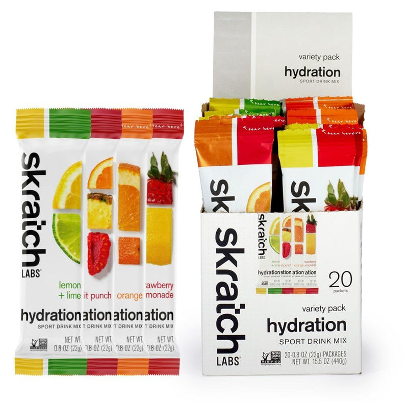 [Australia] - Skratch Labs Hydration Packets - Hydration Drink Mix, Variety Pack (20 Single Serving Packets) - Electrolyte Powder Developed for Athletes and Sports Performance, Gluten Free, Vegan, Kosher 