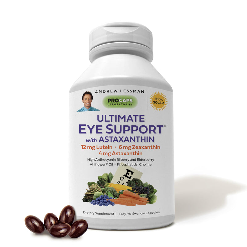 [Australia] - ANDREW LESSMAN Ultimate Eye Support with Astaxanthin 60 Softgels – 12mg Lutein, 6mg Zeaxanthin, 4mg Astaxanthin, Bilberry, Key Nutrients to Support Eye Health & Promote Healthy Vision. No Additives 60 Count (Pack of 1) 