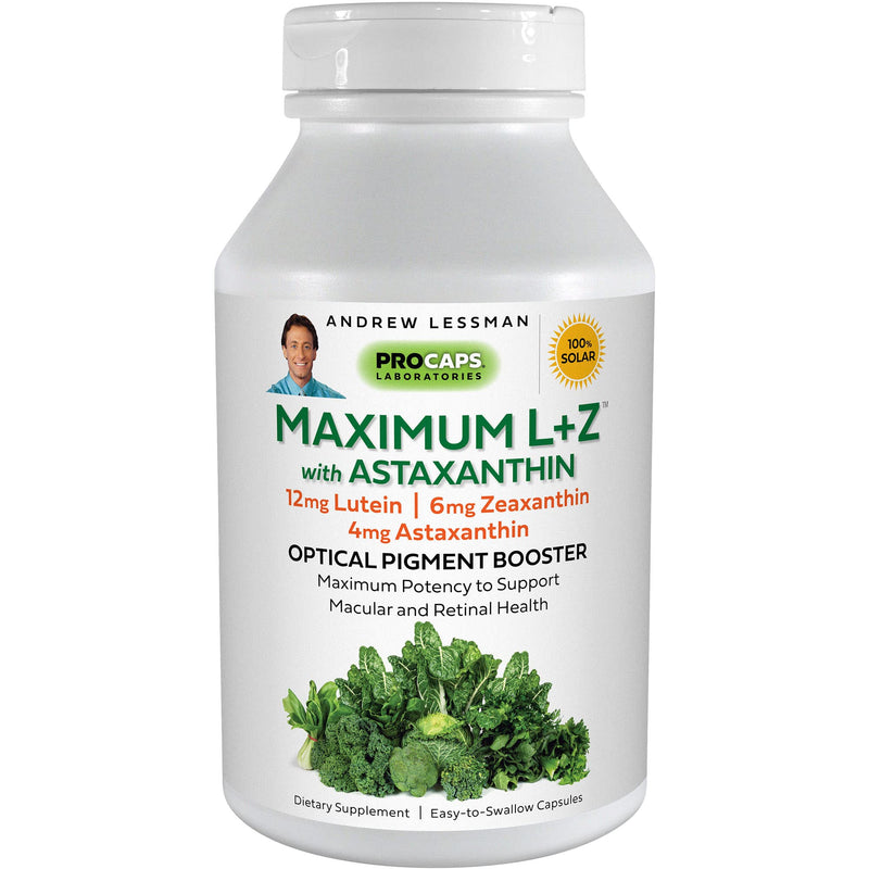[Australia] - ANDREW LESSMAN Maximum L+Z with Astaxanthin 30 Softgels – 12mg Lutein, 6mg Zeaxanthin, 4mg Astaxanthin. Key Nutrients to Support Eye and Brain Health, and Promote Healthy Vision. 30 Count (Pack of 1) 