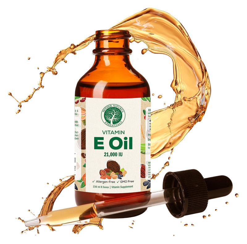 Mother Nature's Essentials Vitamin E 21,000IU 1 Oz from 2 Pack. Helps Support the Bodies Natural Immune System, Uses Orally or Topical. 0.5 Fl Oz (Pack of 2)