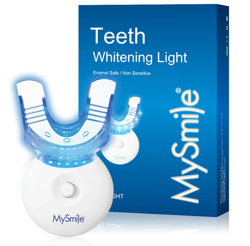 [Australia] - MySmile Teeth Whitening LED Light with Teeth Whitening Trays, Tooth Whitening Accelerator Light for Whitening Teeth, Mouth Tray Teeth Whitener Enhancer Light Trays - Only 1Pcs Light Blue 