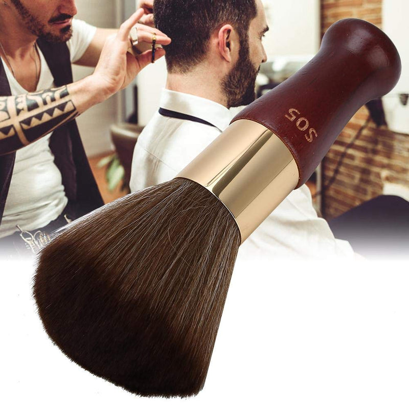 ZJchao Neck Duster, Neck Duster Brush Broken Hair Cut Sweep Cleaning Brush Neck Duster Barber Brush Barber Neck Duster with Wooden Handle Hair Cutting Brush for Barbers Hair Salon Use (1#)