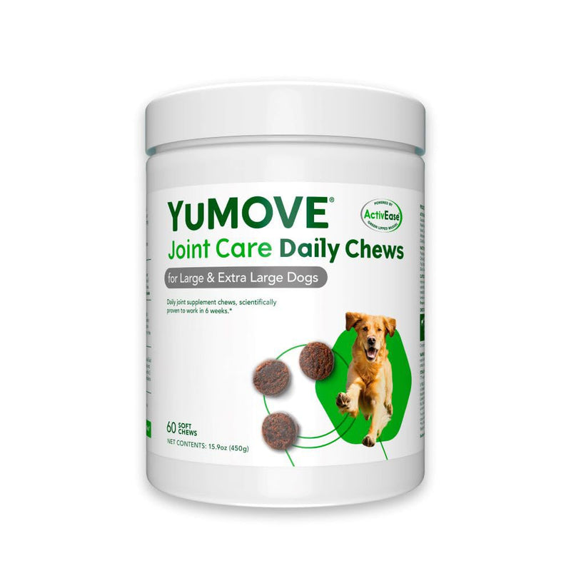 Lintbells YuMOVE Joint Supplement Dog Chews - Contains Glucosamine, Green Lipped Mussel - Natural Relief from Hip Ache, Stiff Joints - 1 Month’s Supply (Large & X-Large) Large & X-Large - PawsPlanet Australia
