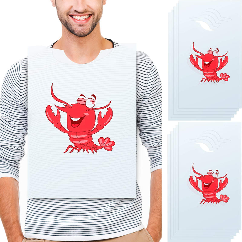 [Australia] - SATINIOR 30 Piece Lobster Bibs 23 Inch Crawfish Boil Party Supplies Crab Plastic Seafood Funny Bibs for Adult Size 