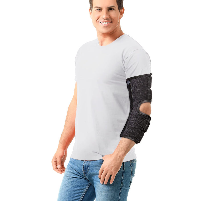 Elbow Brace Support Splint for Cubital Tunnel Syndrome and Arthritis Pain Relief , Adjustable Angle Stabilizer Brace ,Prevent Excessive Bending at night,Fits left and right Arms for Woman and Man- L Large