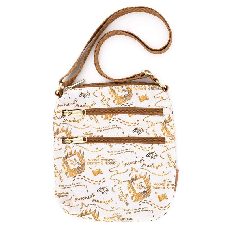 Loungefly Harry Potter Marauders Map AOP Nylon Passport Bag, Womens, One Size Fits All