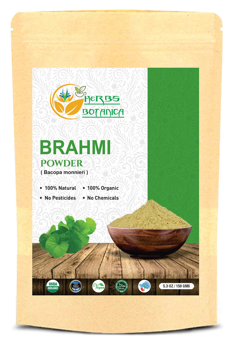 [Australia] - Brahmi Powder Centella Asiatica | 5.5 oz (150 GMS) - Ayurvedic Herb, Natural Hair Care. 