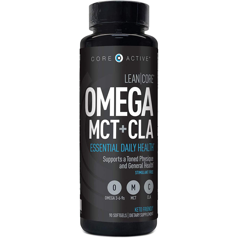 [Australia] - LEAN CORE OMEGA MCT + CLA - Stimulant Free Health Formula, Lean Muscle & Toned Physique, Omega 3-6-9 Fatty Acids - Flaxseed Fish Oil- Coconut Oil- Keto Friendly 30 Day Supply (90 Softgels) 
