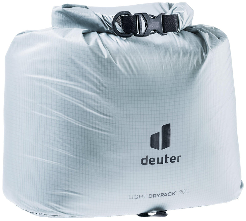 Deuter Light Drypack 20, Water-Resistant 20-Liter Ripstop Roll-Top Dry Pack Sack Keeps Gear Dry for Hiking, Trekking, Camping & Kayaking - Tin