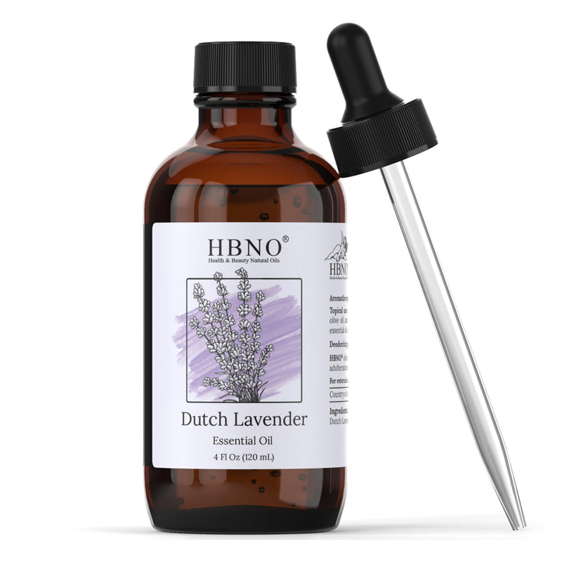 [Australia] - HBNO® California Bottled Dutch Lavender Essential Oil 4 fl oz (120ml) - Natural Lavender Oil for Skin, Perfect for Cleaning, Aromatherapy, DIY & Diffuser - Lavender Oil Essential Oil 4 Fl Oz (Pack of 1) 