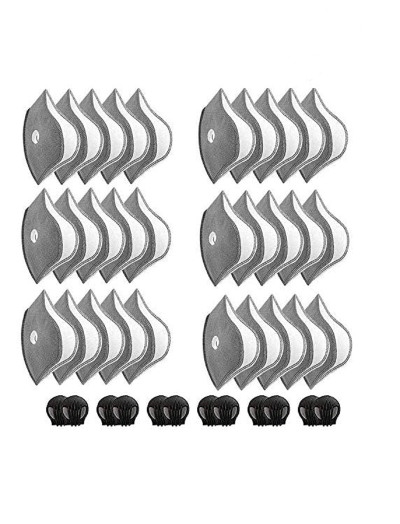 [Australia] - Genuine replacement parts, activated carbon filters 30 per pack suitable for most bicycle face cover filters with 12 exhaust valves 