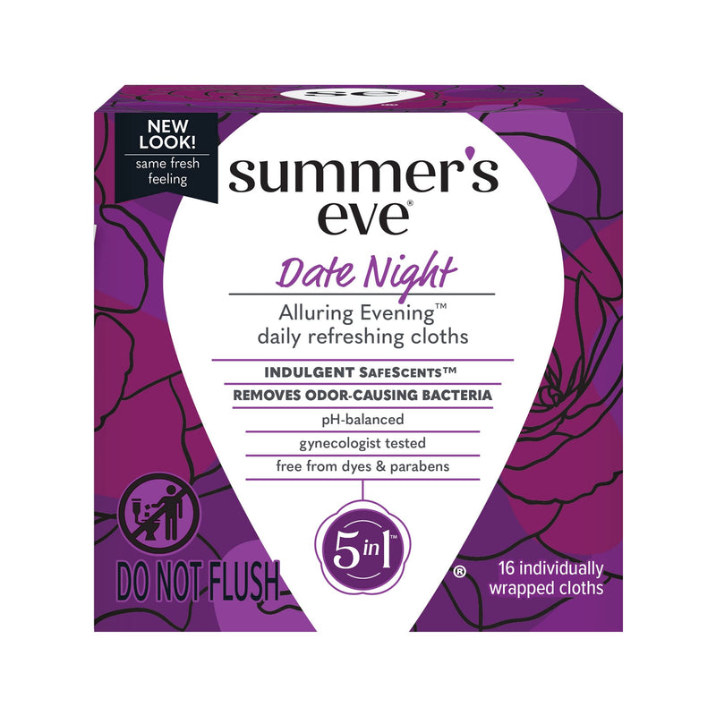 [Australia] - Summer's Eve Date Night Feminine Cleansing Wipes Pre/Post-Intimacy Cleansing, 16 Count 