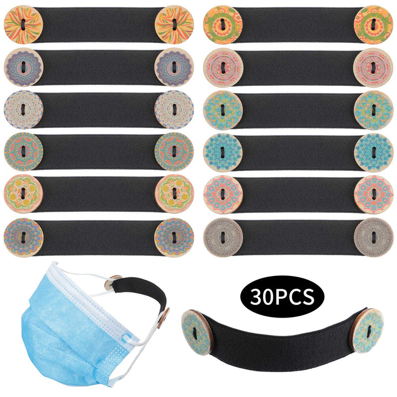 [Australia] - Ear Strap Extender Ear Strap Hook Ear Cord Extension Buckle Ear Protector Holder Hook Adjustable Anti-Slip Ear Pain Relieved for Relieving Long-time Wearing Ears' Pressure Pain (30 Pieces) 