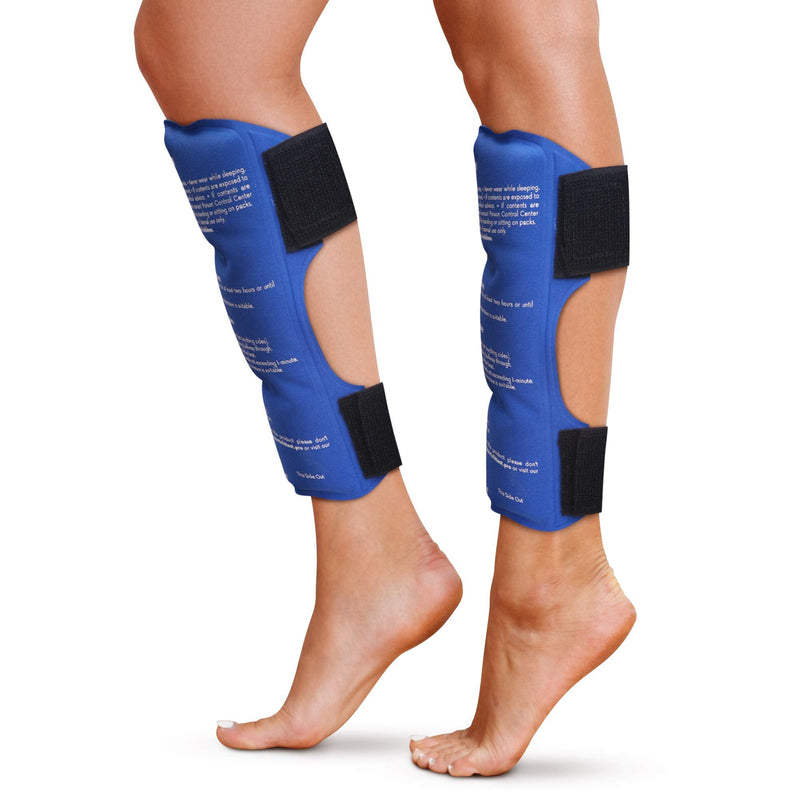 [Australia] - Shin Splint Ice Packs, HSA and FSA Eligible Reusable Hot and Cold Therapy Wrap | Leg or Calf Pain Relief | Advanced Soft Gel Technology | Freezable and Microwavable | Running Injuries & Recovery Shin 