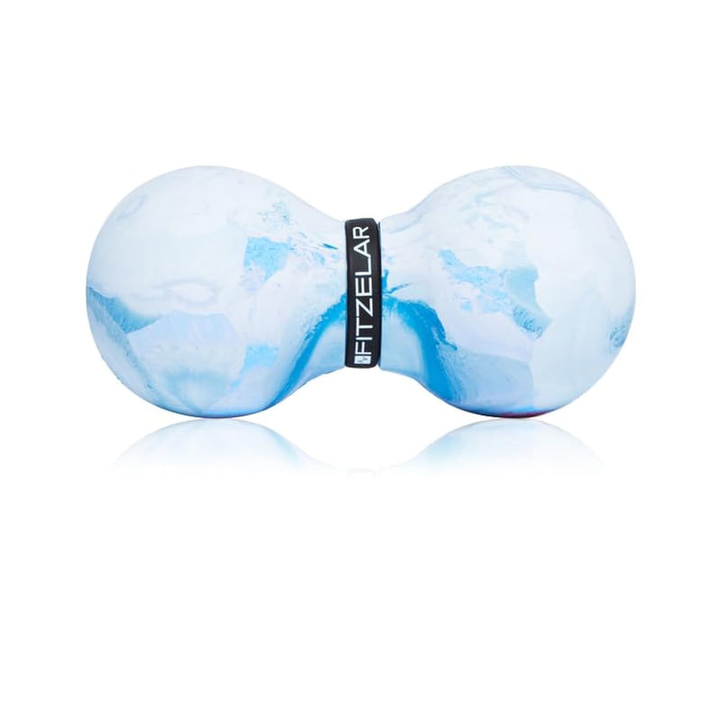 [Australia] - Double Lacrosse Massage Ball for Myofascial Release, SGS Certification, Massage Deep Tissue for Waist Back Feet, Trigger Point Therapy, Muscle Knots, Peanut Massage Ball for Muscle Pain Blue 
