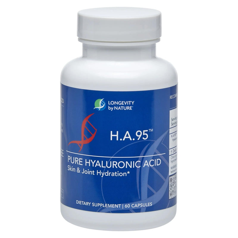 [Australia] - Longevity by Nature H.A.95 Hyaluronic Acid Supplements, Antioxidant, Skin Hydration, Eye, Joint, Natural Rooster Comb, 60 Capsules 