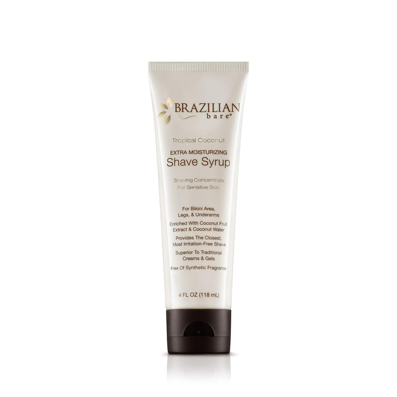 [Australia] - Brazilian Bare Tropical Coconut Extra Moisturizing Shave Syrup – Preferred Over Traditional Womens Shave Creams And Womens Shave Gels 4 Fl Oz (Pack of 1) 