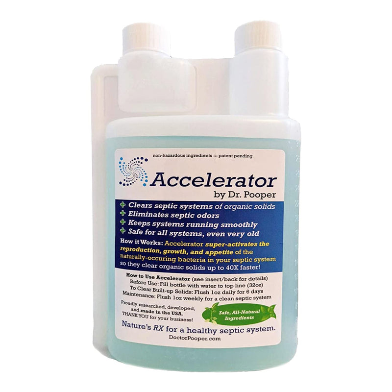 [Australia] - Dr. Pooper Accelerator Septic Tank Treatment - Environment-Friendly Septic System Maintenance Liquid - Eliminates Odors - Clears Organic Solids in Tanks & Drain Fields - Safe for All Septic Systems 