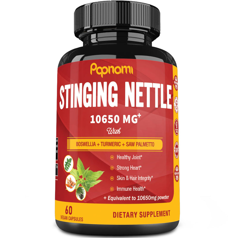 [Australia] - Stinging Nettle Extract Capsules - Equivalent to 10650MG with Boswellia, Turmeric & Saw Palmetto - 2 Month Supply for Joint, Body Management, Skin, Hair & Immunity 