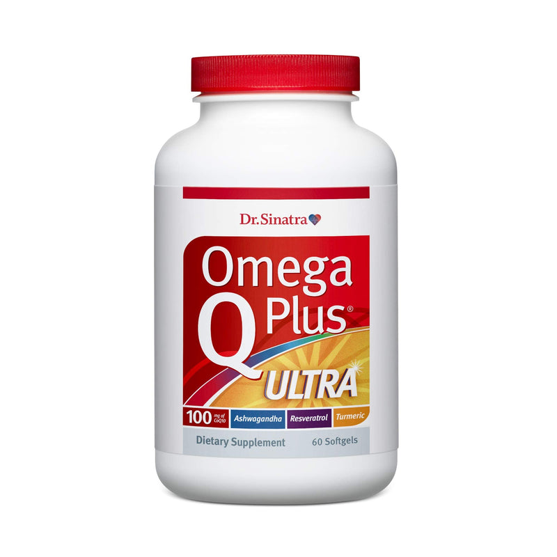 [Australia] - Dr. Sinatra Omega Q Plus ULTRA | Advanced, Comprehensive Support for Heart Health & Healthy Aging with Ashwagandha for Stress Relief 