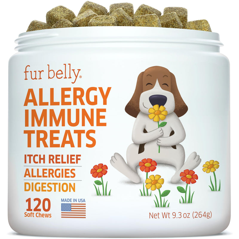 Dog Allergy Relief - Dog Allergy Chews - Itch Relief for Dogs - Anti Itch for Dogs - Dog Itchy Skin - Dog Allergy Support - Treats Hot Spots - Healthy Skin & Coat - Immune Health Supplement - 120 Ct - PawsPlanet Australia