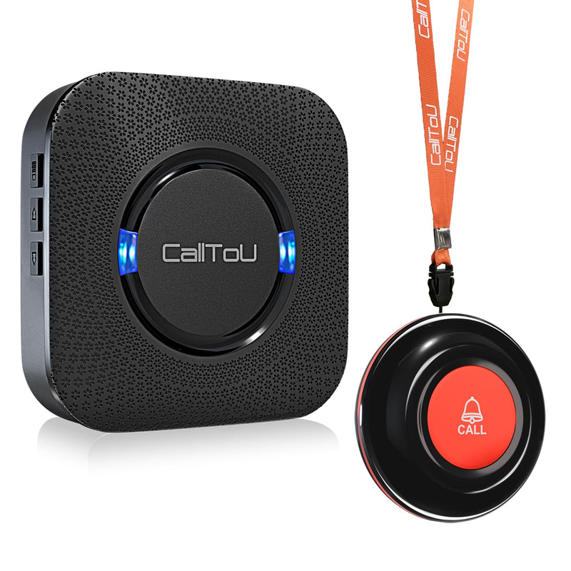 [Australia] - CallToU Caregiver Pager Wireless Call Bell Alert Button for Seniors/Elderly/Patients 1 Plugin Receiver 1 Waterproof Transmitter 1 receiver +1 call button 