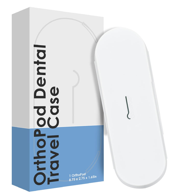 [Australia] - OrthoKey OrthoPod Dental Travel Case - Secure Storage for Aligners, Retainers, and Invisalign - Convenient Toothbrush and Toothpaste Holder - Clear Removable Grabber - Sterile Storage OrthoPodPB 