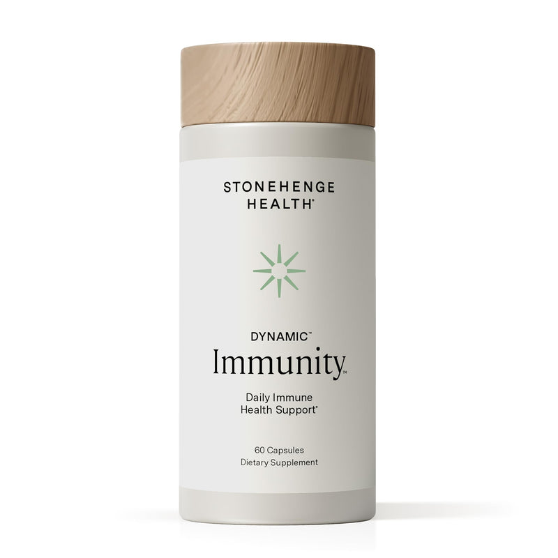 Stonehenge Health Dynamic Immunity Daily Supplement 10-in-1 Immune Boosters Zinc, Elderberry, Echinacea, Vitamin C & Probiotic L. Acidophilus – Supports Immune System & Respiratory Health, 60 Capsules | Immune Support Supplements Elderberry Echinacea Z...