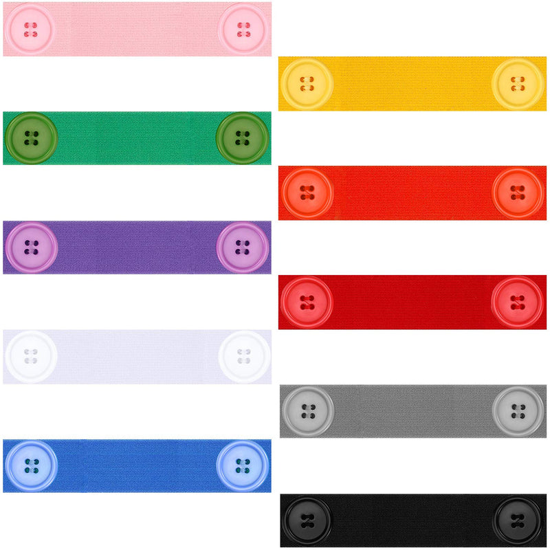 [Australia] - WILLBOND 10 Pieces Face Covering Strap Extender Face Covering Extension Hook Face Covering Ear Strap Extension Protector Multicolor 