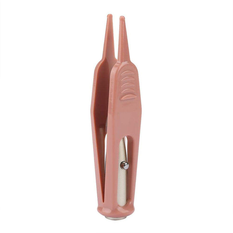 [Australia] - Baby Nose Cleaning Tweezers, Round-Head Baby Ear Nose Navel Cleaner Clip Tool with LED Light, Plastic Plier for Toddler 
