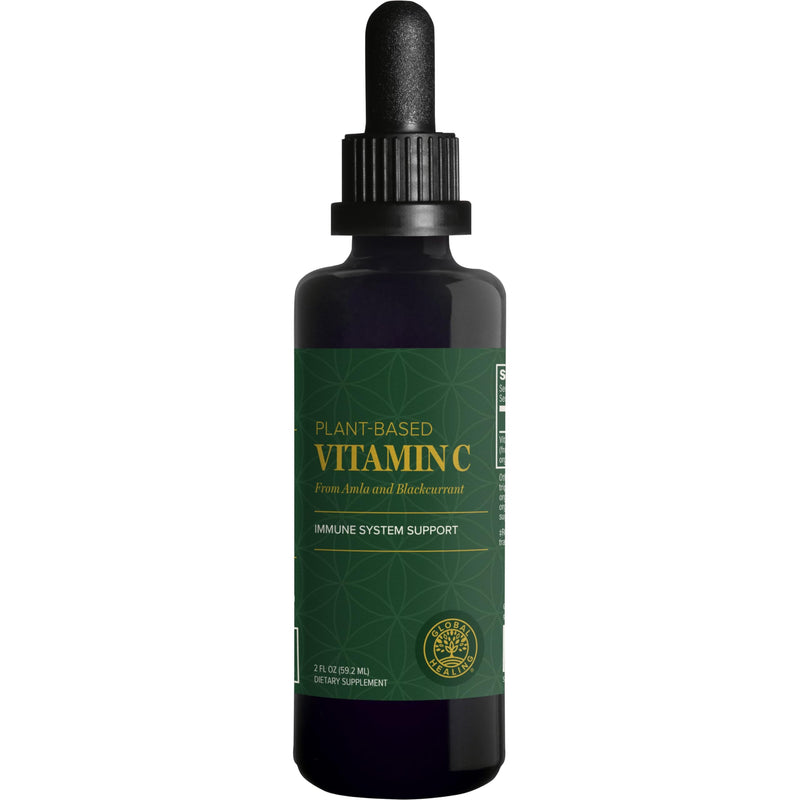 Organic Vitamin C Liquid Drops 180mg, Immune & Energy Support (2 Oz) | Global Healing Vitamina C Vitamin C Liquid Drops Antioxidant Immune