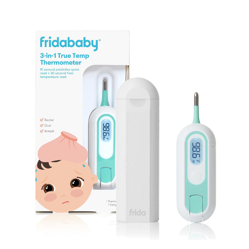 [Australia] - Frida Baby 3-in-1 True Temp Digital Thermometer for Fevers: Babies & Kids (Rectal, Underarm + Oral) 