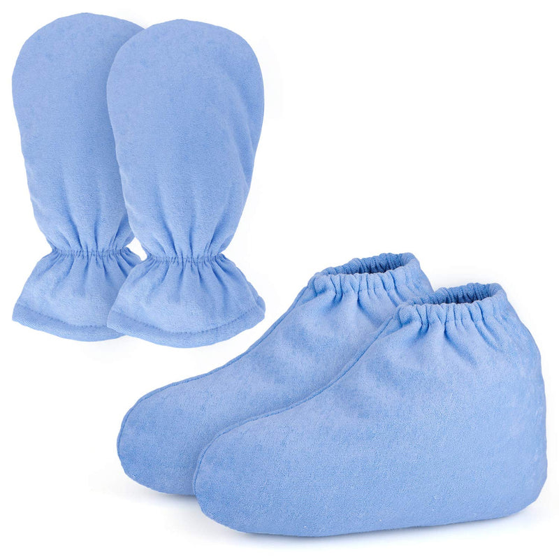 [Australia] - Paraffin Wax Booties and Gloves, Segbeauty Larger Thicker Paraffin Heated Hand SPA Mittens Foot Liners, Gloves & Socks for Hot Wax Hand thera-py Thermal treat-ment Wax Warmer Paraffin Wax Machine Elastic mitts&booties-Large 