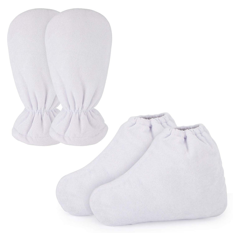 [Australia] - Segbeauty Paraffin Heated SPA Mittens & Foot Liners for Hand Therapy - Thicker Larger Size, Hot Wax Machine Compatible Elastic mitts&booties-Large 