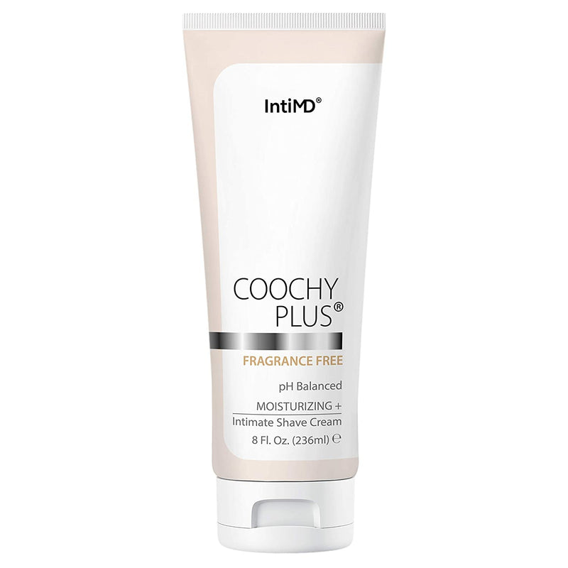 [Australia] - IntiMD Coochy Plus Intimate Shaving Cream Fragrance Free For Pubic, Bikini Line, Armpit and more - Rash-Free, Prevents Razor Burns & Bumps, In-Grown Hair, Itchiness 8oz Tube 