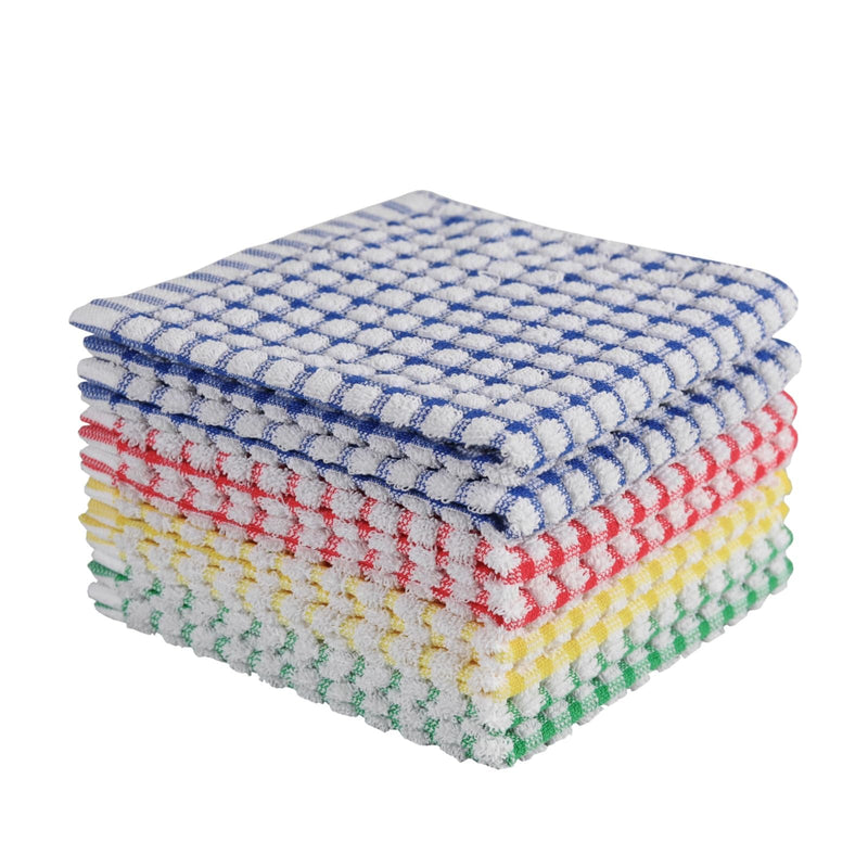 [Australia] - Dish Cloths for Kitchen Washing Dishes, Super Absorbent Dish Rags, Cotton Terry Cleaning Cloths Pack of 8, 12x12 Inches Mix-2 12x12 Inch (Pack of 8) 