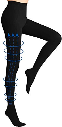 [Australia] - Compression Pantyhose Women 20-30 mmHg Stockings for Varicose Veins (Black, S) 