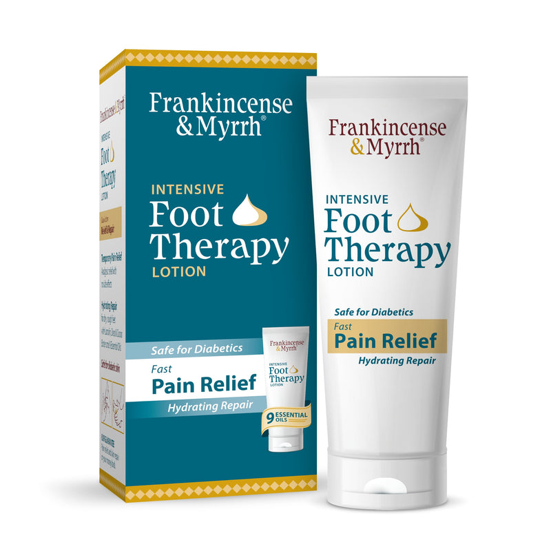 Frankincense & Myrrh Intensive Foot Therapy Lotion, Diabetic Relief, 3 oz | Dual-action cream relieves diabetic nerve & restless leg pain while repairing dry, rough, cracked skin on feet. Fast relief.